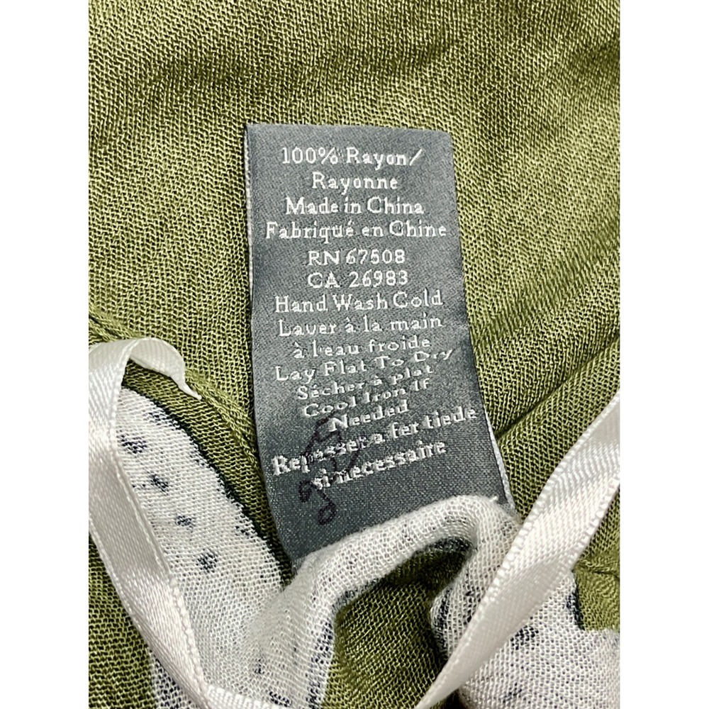 VINCE CAMUTO Green Floral Kimono Wrap O/S Tropical Tassel Boho Chic - Picture 11 of 11